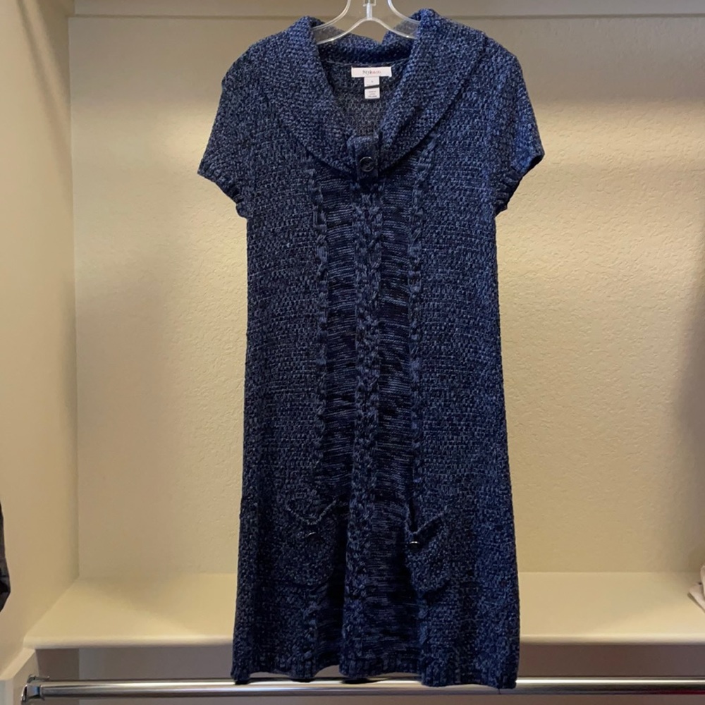 Blue Knit Dress